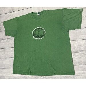 VTG 90s Hurley International Logo T-Shirt Green Men’s Size XL 2XL? See Dimension